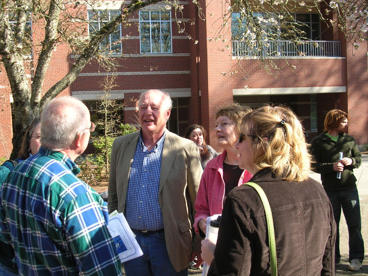Greg discusses issues with constituents at the Sustainability Summit